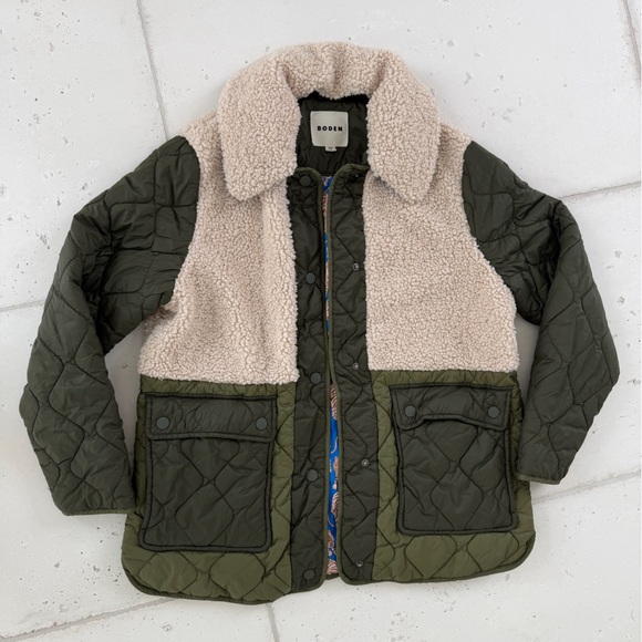 Boden Chester Quilted Borg Coat - Picture 2 of 5